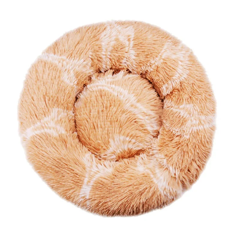 Coussin chien chat rond moelleux chaud lavable