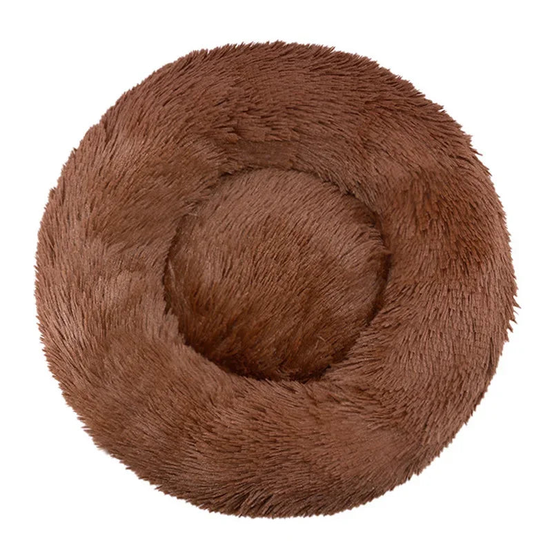 Coussin chien lit rond ultra-doux lavable