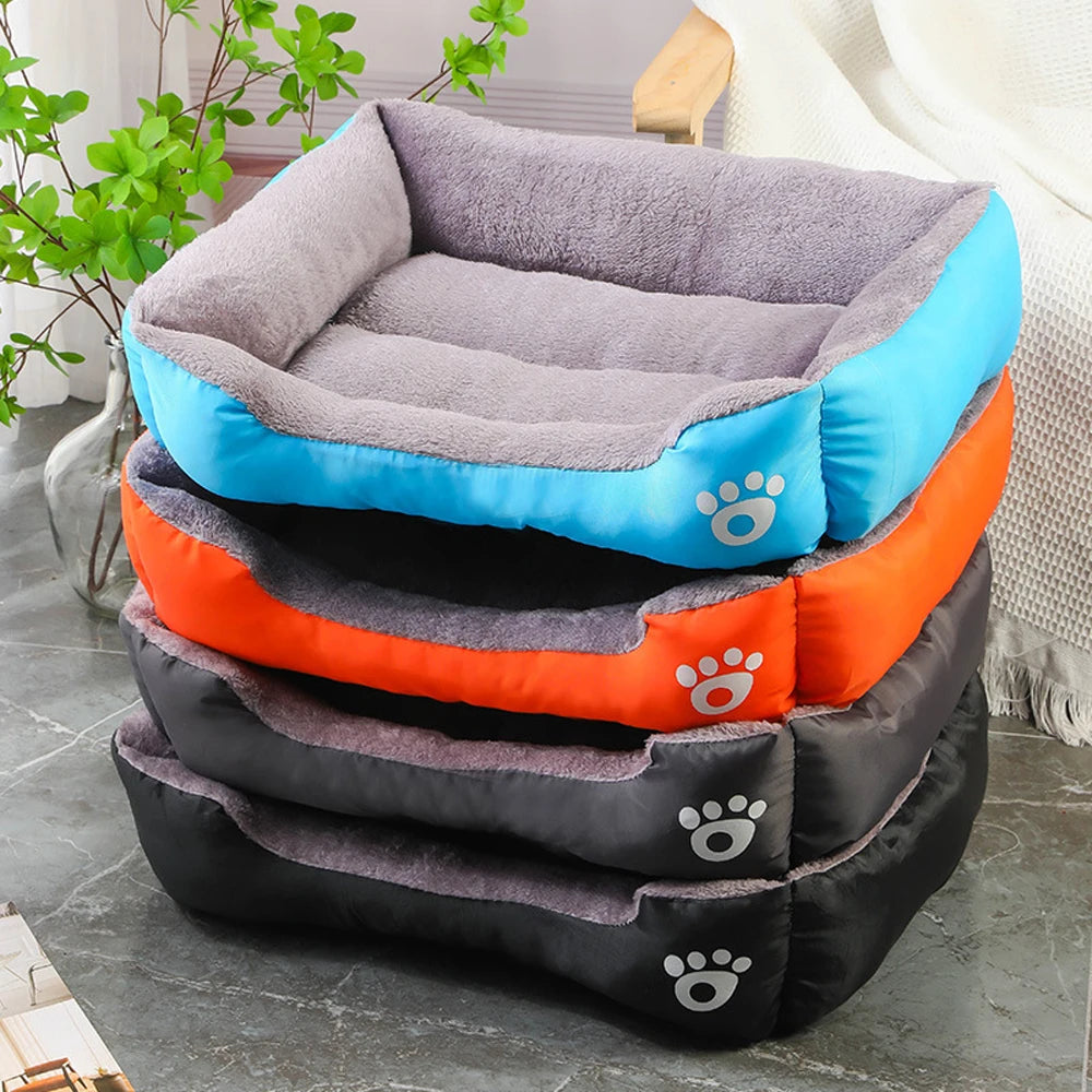 Coussin chien grand lit chaud lavable imperméable.