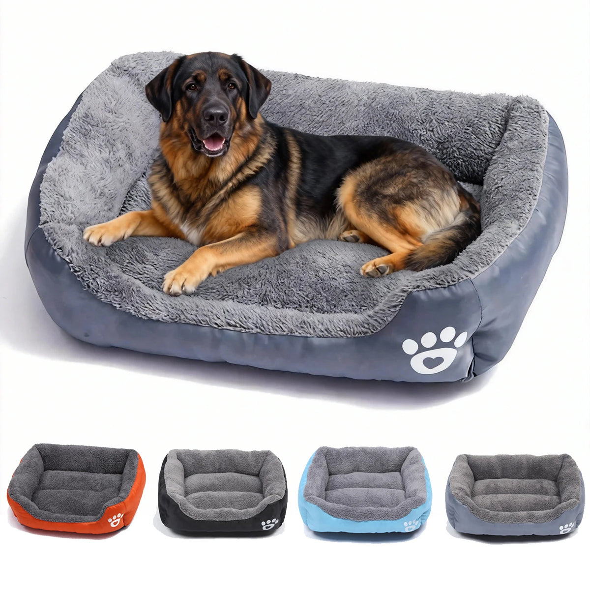 Coussin chien grand lit chaud lavable imperméable.