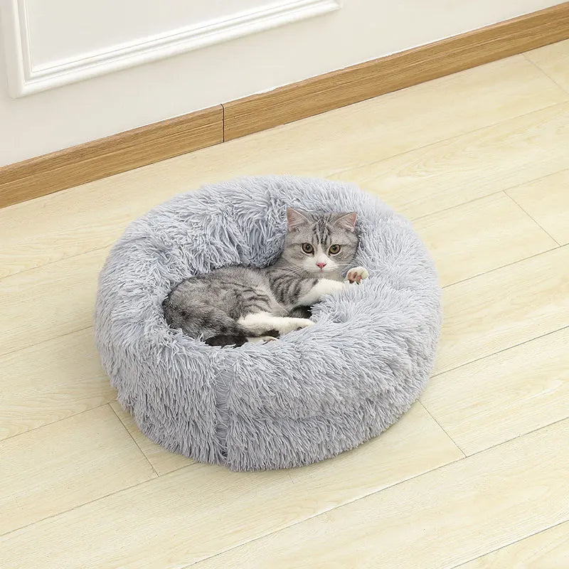 Coussin chien peluche douce lit panier chat