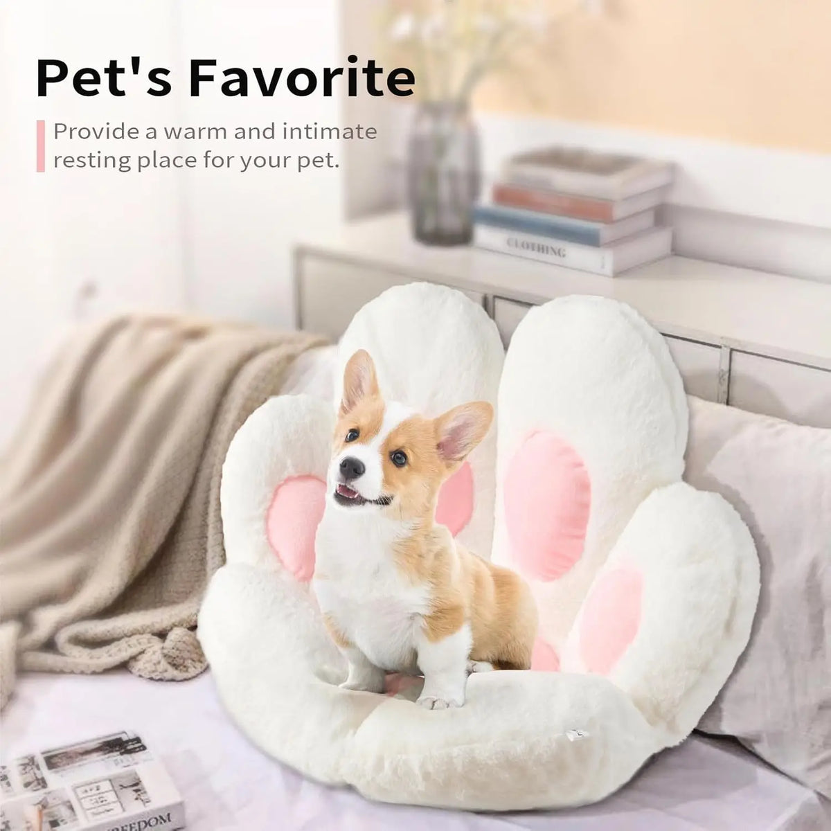 Coussin chien Kawaii Patte Chat Peluche Siège Confortable