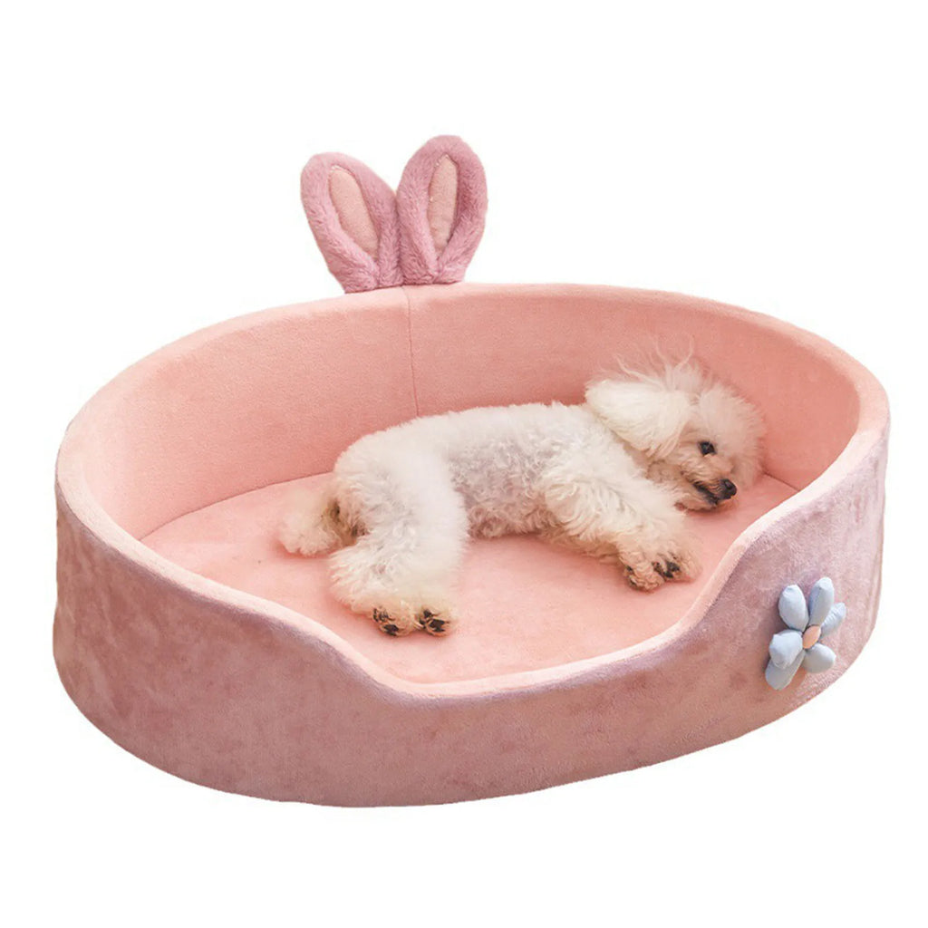 Coussin chien Nid Douillet Détachable Rose Chien Chat
