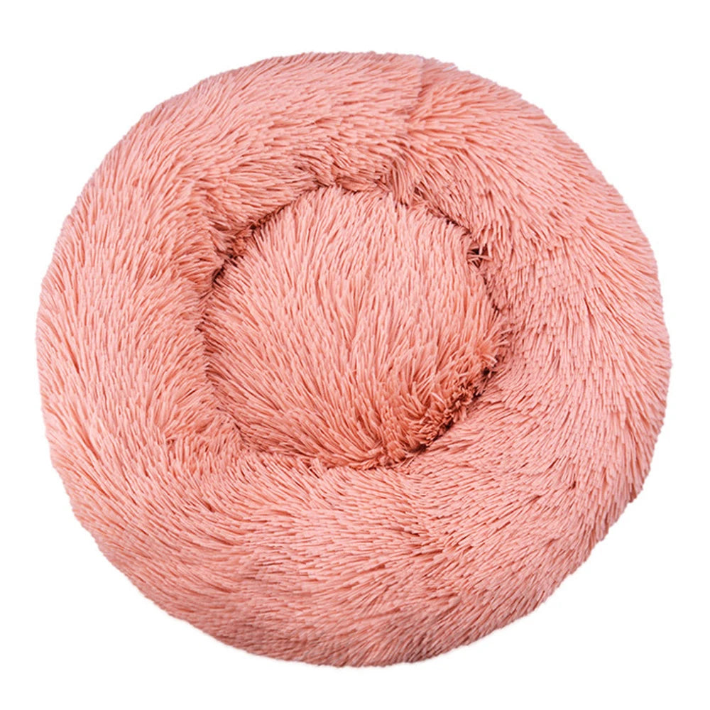 Coussin chien Lit Rond Peluche Douillet Hiver