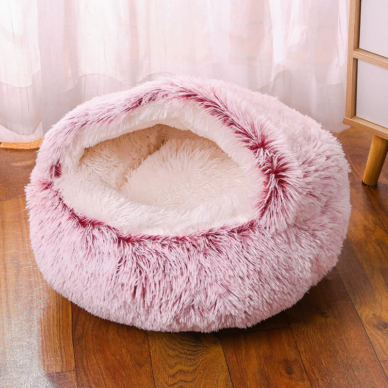Coussin chien Panier Douillet Rond Lavable Hivernal