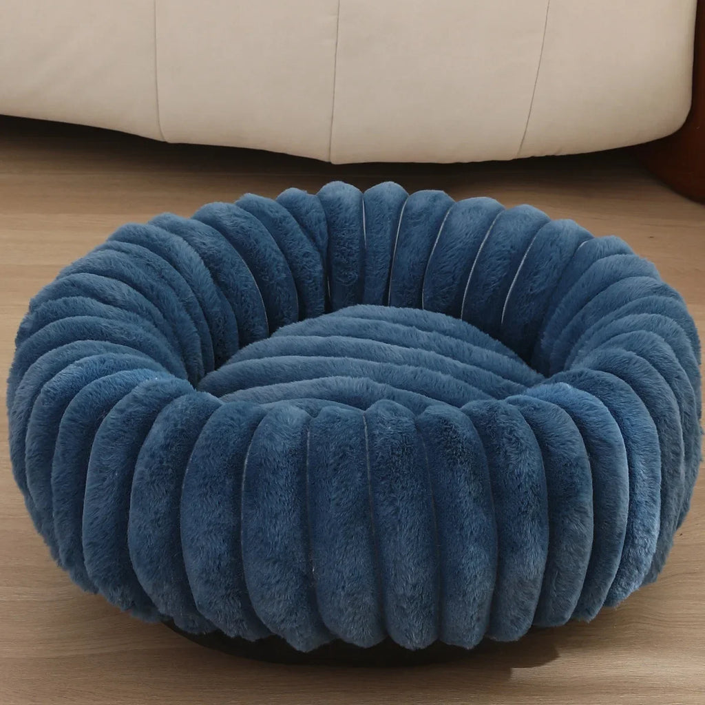 Coussin chien Lit Rond Ultra Doux Hiver Chat