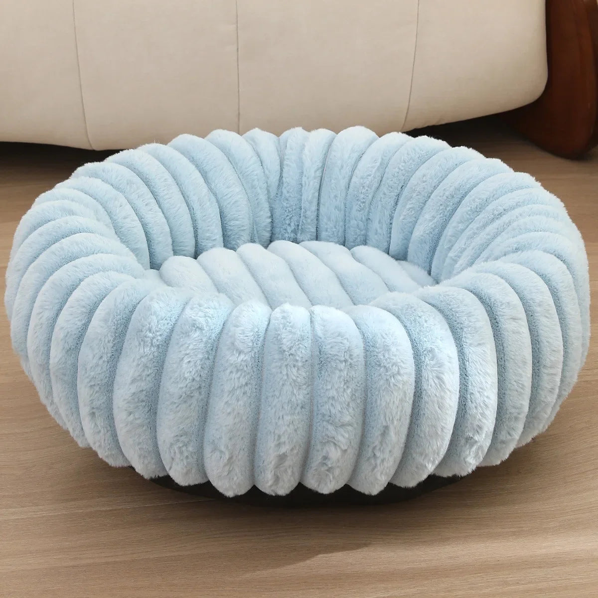 Coussin chien rond peluche chaud 40-70cm