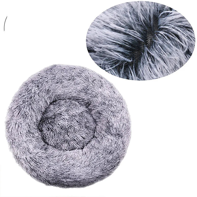 Coussin chien moelleux rond chaud toutes tailles