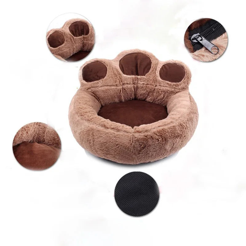 Coussin chien chausson patte d'ours confortable lavable