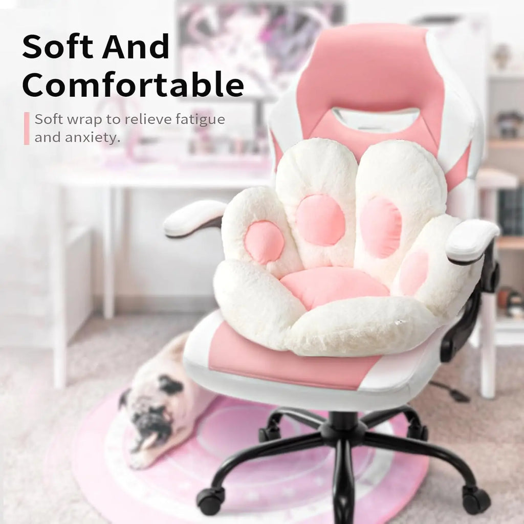 Coussin chien Kawaii Patte Chat Peluche Siège Confortable