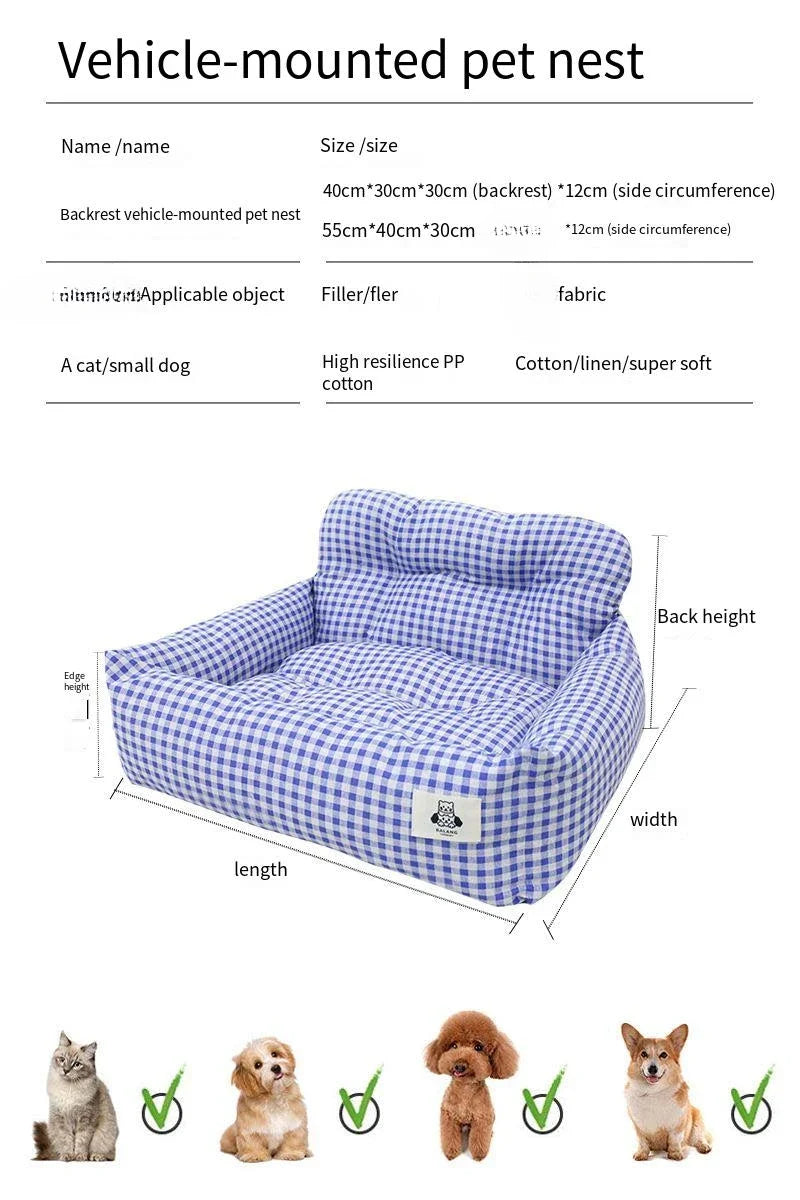 Coussin chien Panier Confortable Voiture Maison