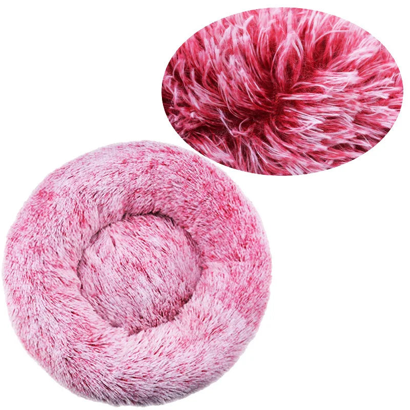 Coussin chien rond doux peluche toutes tailles